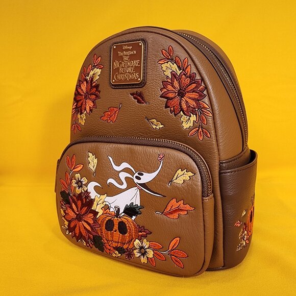 Disney The Nightmare Before Christmas Zero & Fall Pumpkin Head GID Mini Backpack - Picture 10 of 13